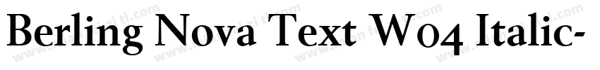 Berling Nova Text W04 Italic字体转换